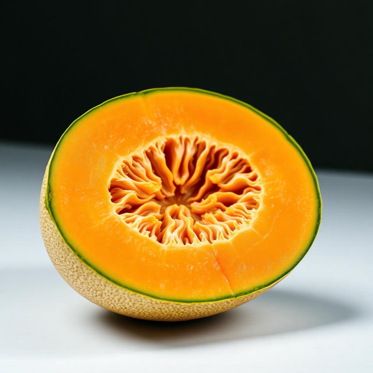 Sliced cantaloupe melon